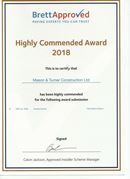 Brett block paving award - highly commended 2018
