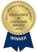 Brett block paving award - customer service 2014