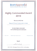 Brett block paving award - Highly Commended 2014