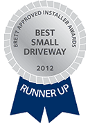 Brett runner up award for best small driveway 2012